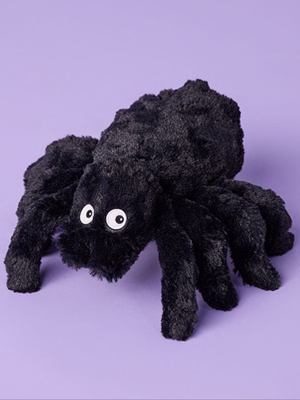 Plush Black Spider Stuffed Animal - With Heating Pad